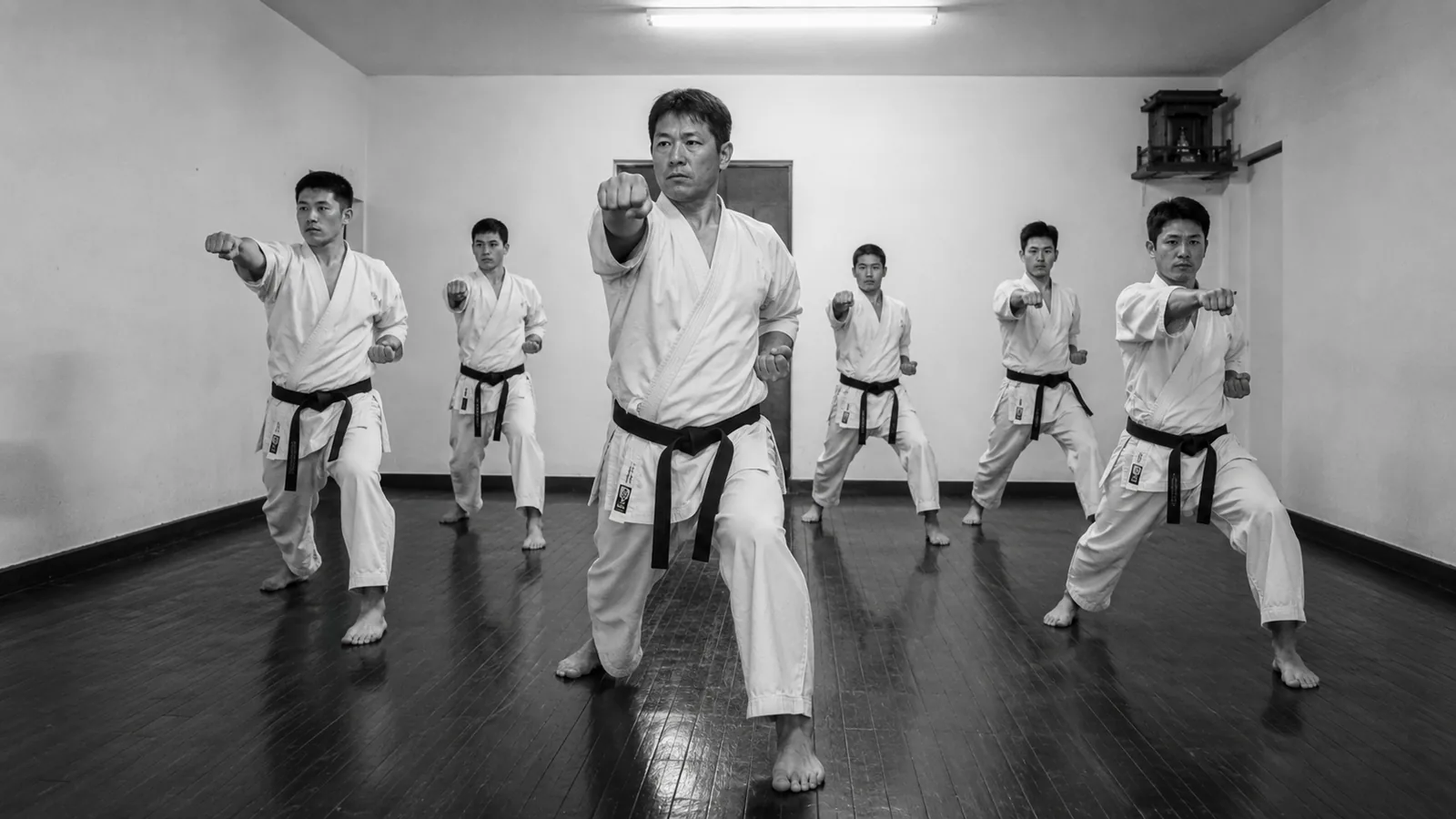 Kyokushin Sonoda practitioners training — full-contact karate